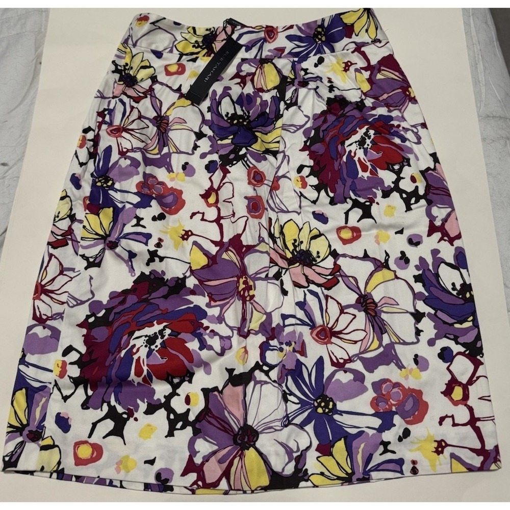 Elie Tahari Women's Floral Skirt Size 10 MSRP $248 New NWT